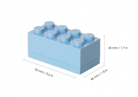 LEGO, minipudełko klocek 8 - Jasnoniebieskie (40121736)